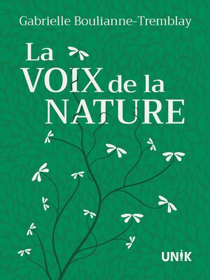 cover image of La voix de la nature